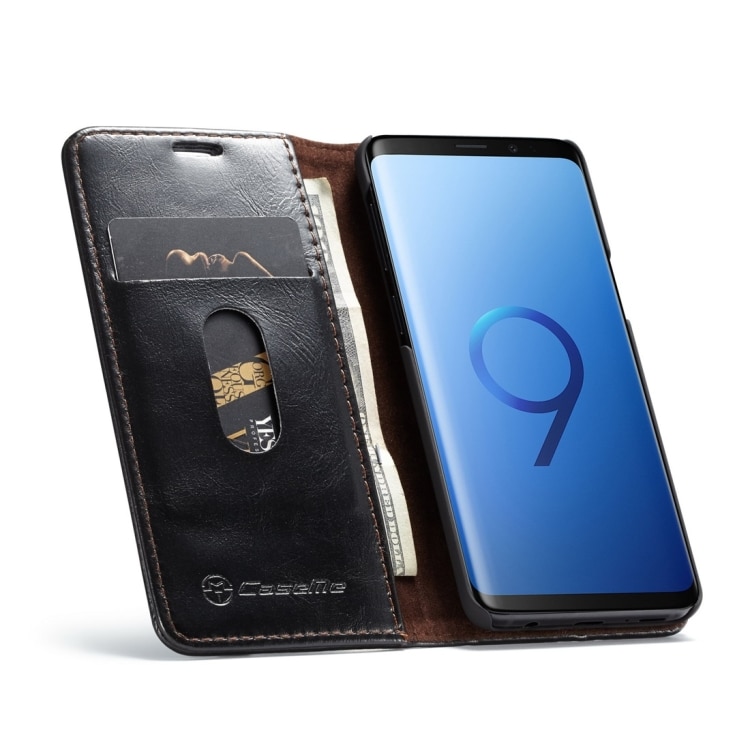 CaseMe-plånbok / mobilskal för Samsung Galaxy S9 – Svart