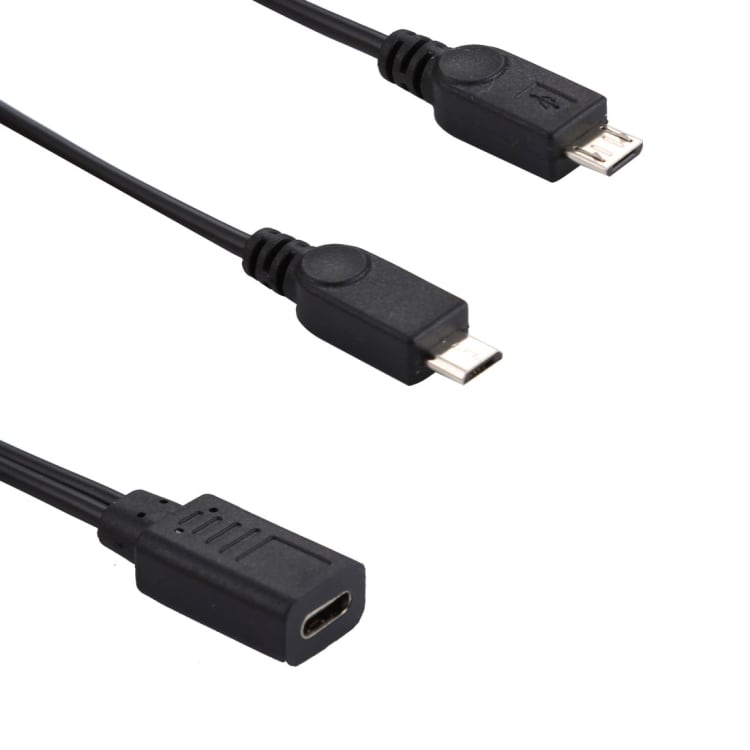 Adapter USB Typ-C till 2 x Micro-USB