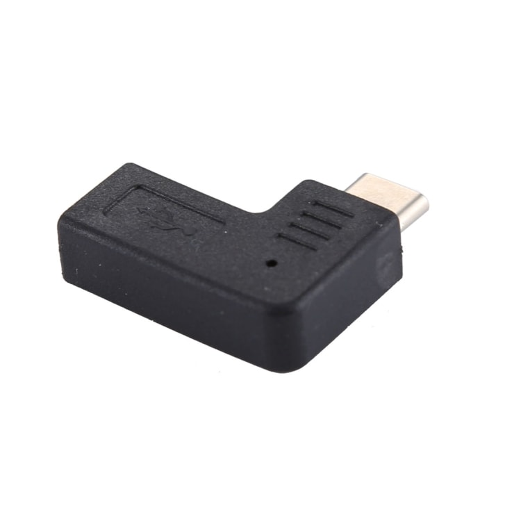 Vinklad adapter Micro-USB till USB Typ-C