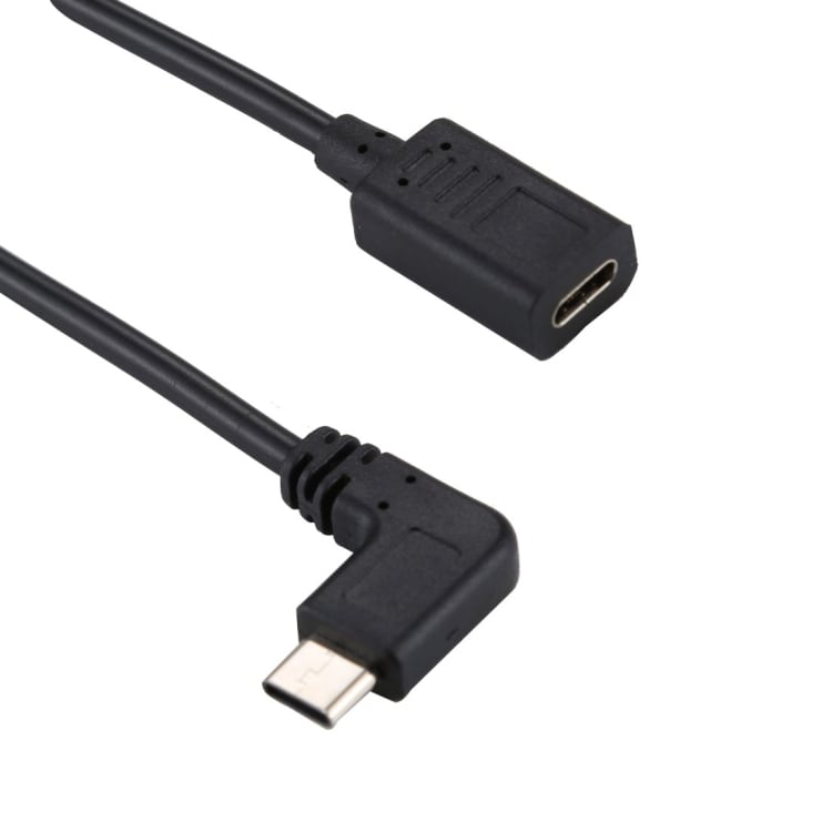 Vinklad Adapterkabel USB-C / Typ-C hona till hane