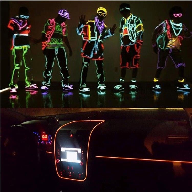 Självlysande batteridriven Party LED slinga för kroppen / bilen / Partyt