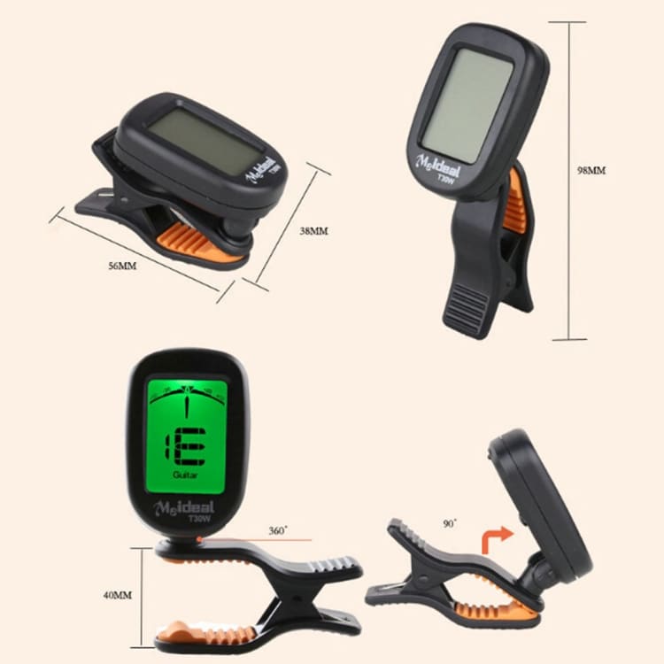 Gitarrstämmare / digital kromatisk stämapparat för gitarr / clip-on-stämmare