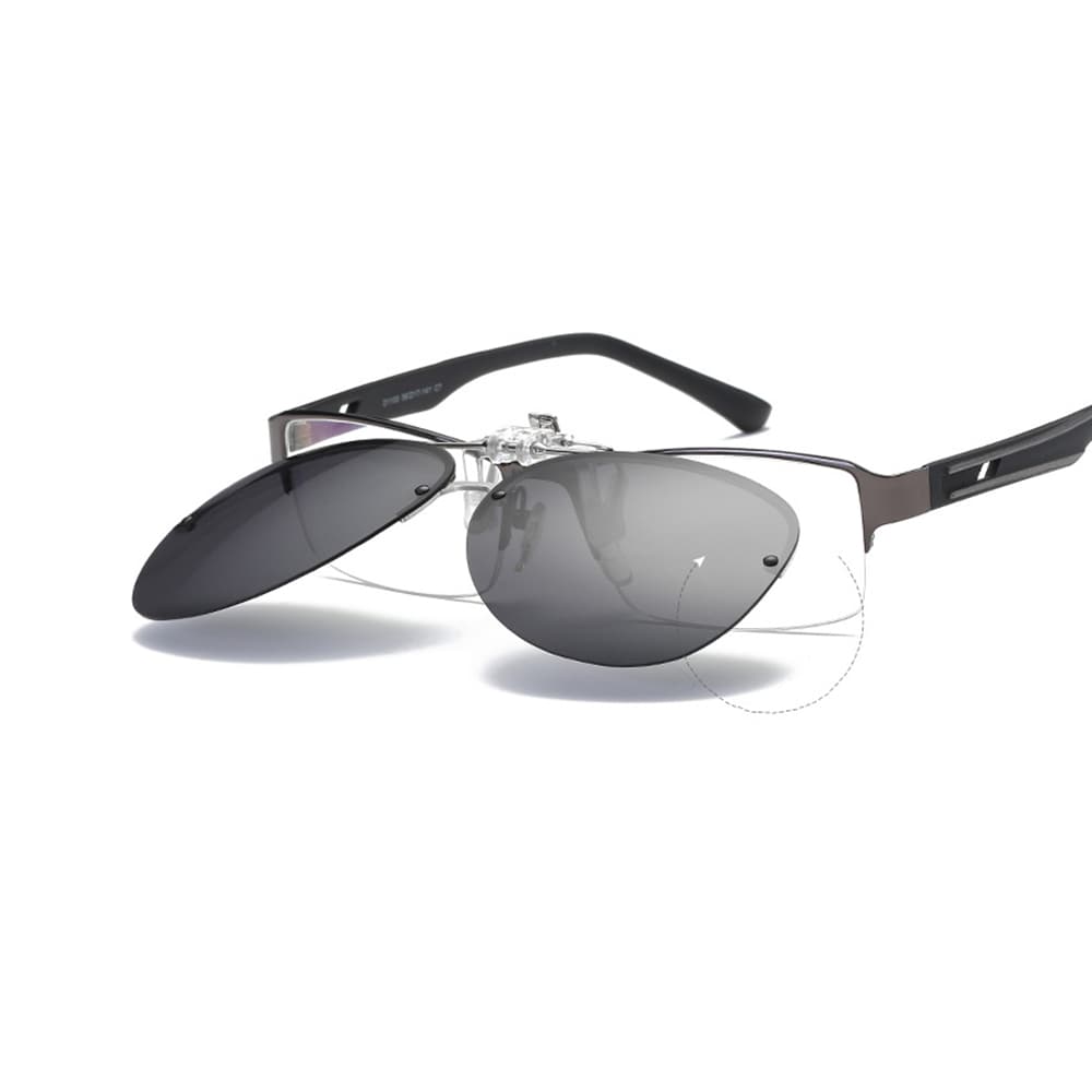 Clip-on Solglasögon med UV400 skydd och svart glas