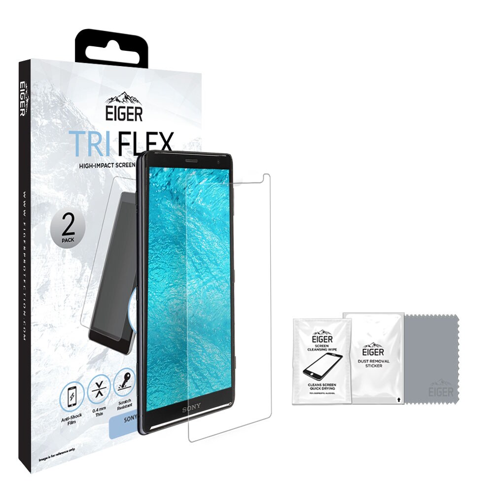 Eiger Tri Flex Skärmskydd Sony Xperia XZ2 - 2-pack