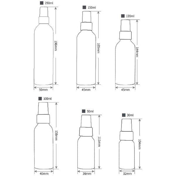 Refilflaskor i Aluminium 250 ml - 5 Pack