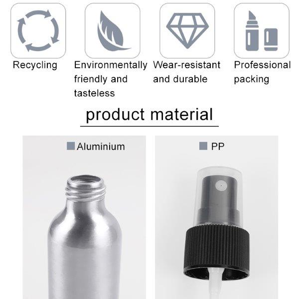 Refillflaskor i aluminium 50 ml - 5 Pack