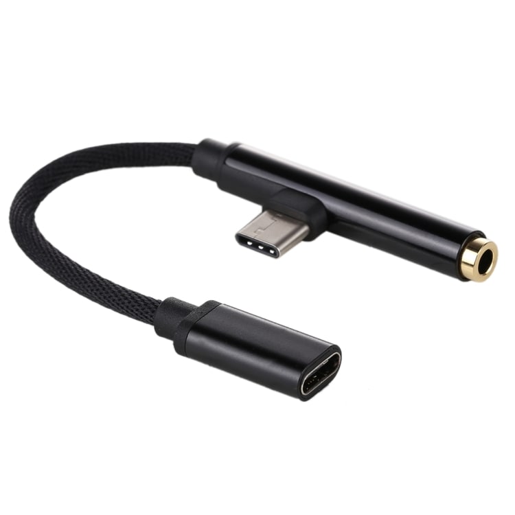 USB C + USB Adapter till 3,5mm kontakt - Kort
