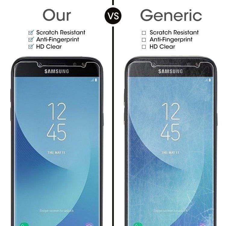 Tempererat Skärmskydd 9H 2.5D till Samsung Galaxy J4 2018 2-pack
