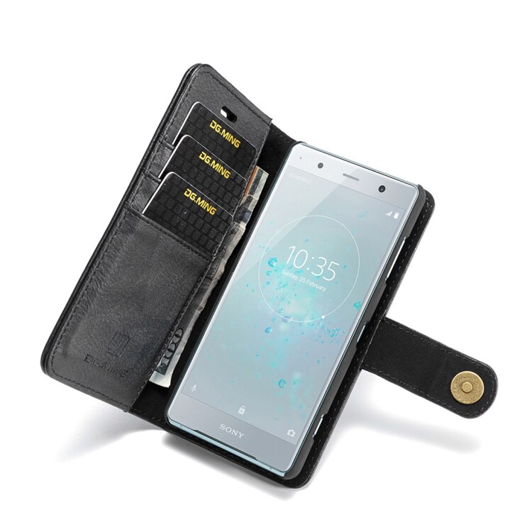 Flipfodral/mobilplånbok i konstläder Sony Xperia XZ2 Compact - Svart