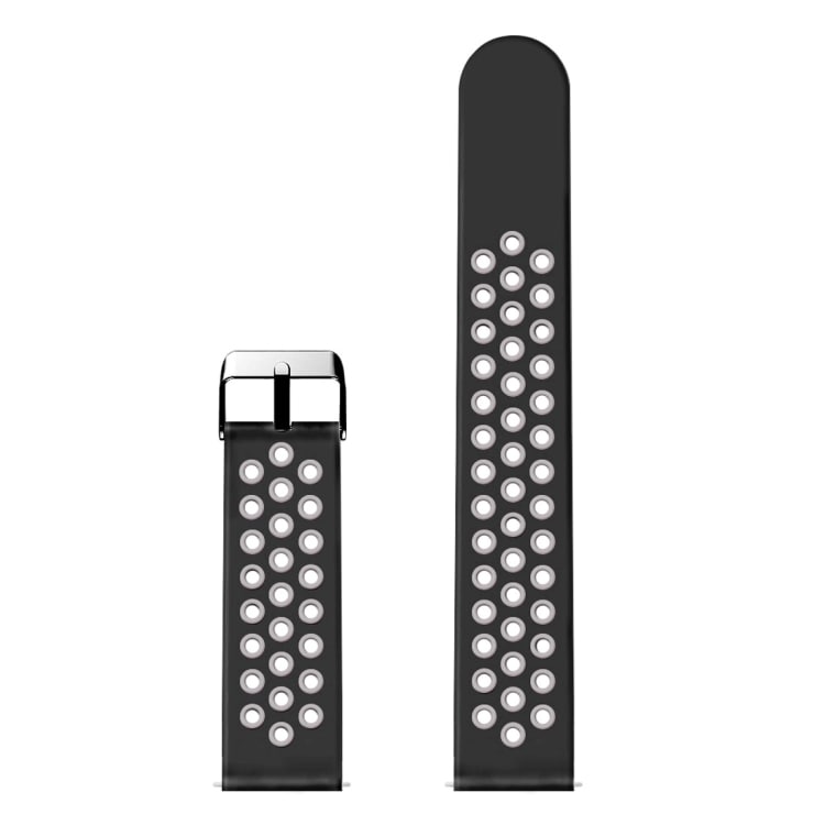 Klockarmband/silikonarmband Fitbit Versa - Svart/Grå