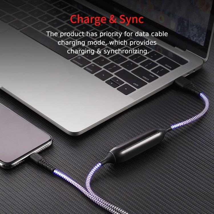 ROCK USB till lightningkontakt med powerbank för iPhone