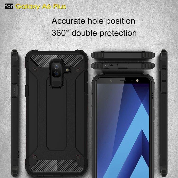 Armor Bakskal / telefonskal till Samsung Galaxy A6+ 2018 - Svart