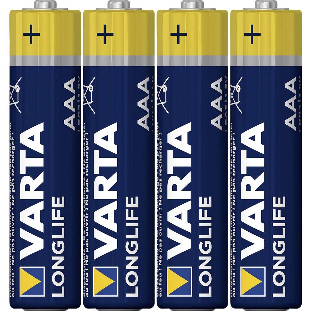 VARTA LONGLIFE Batteri AAA LR03 Micro - 4 Pack