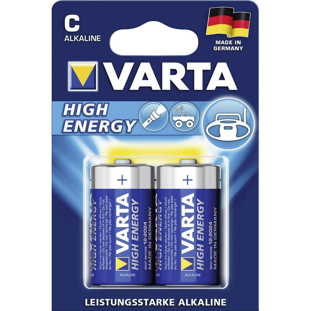 VARTA HIGH ENERGY Batteri C LR14 - 2 Pack