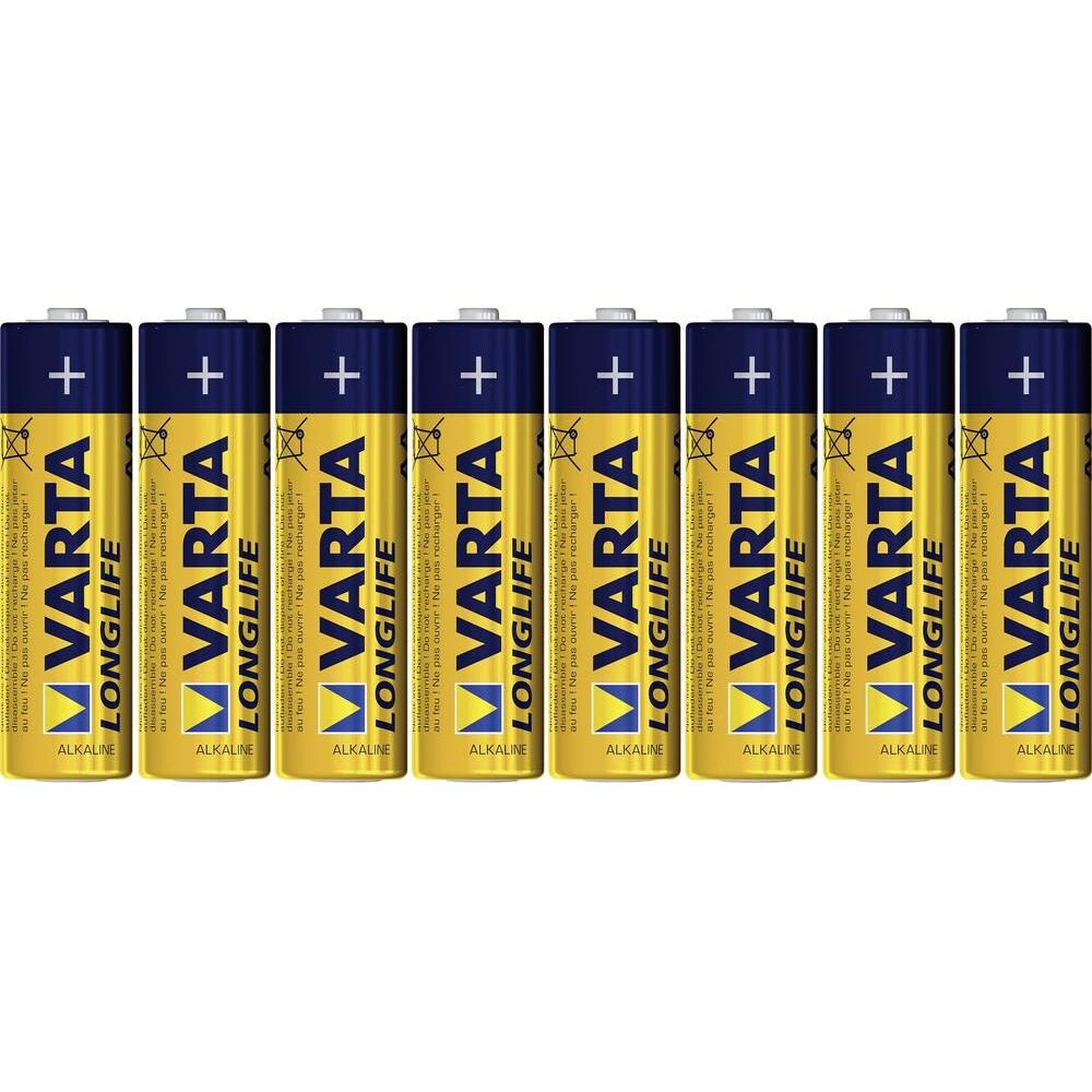 VARTA LONGLIFE Batteri AA LR6 Mignon - 8 Pack