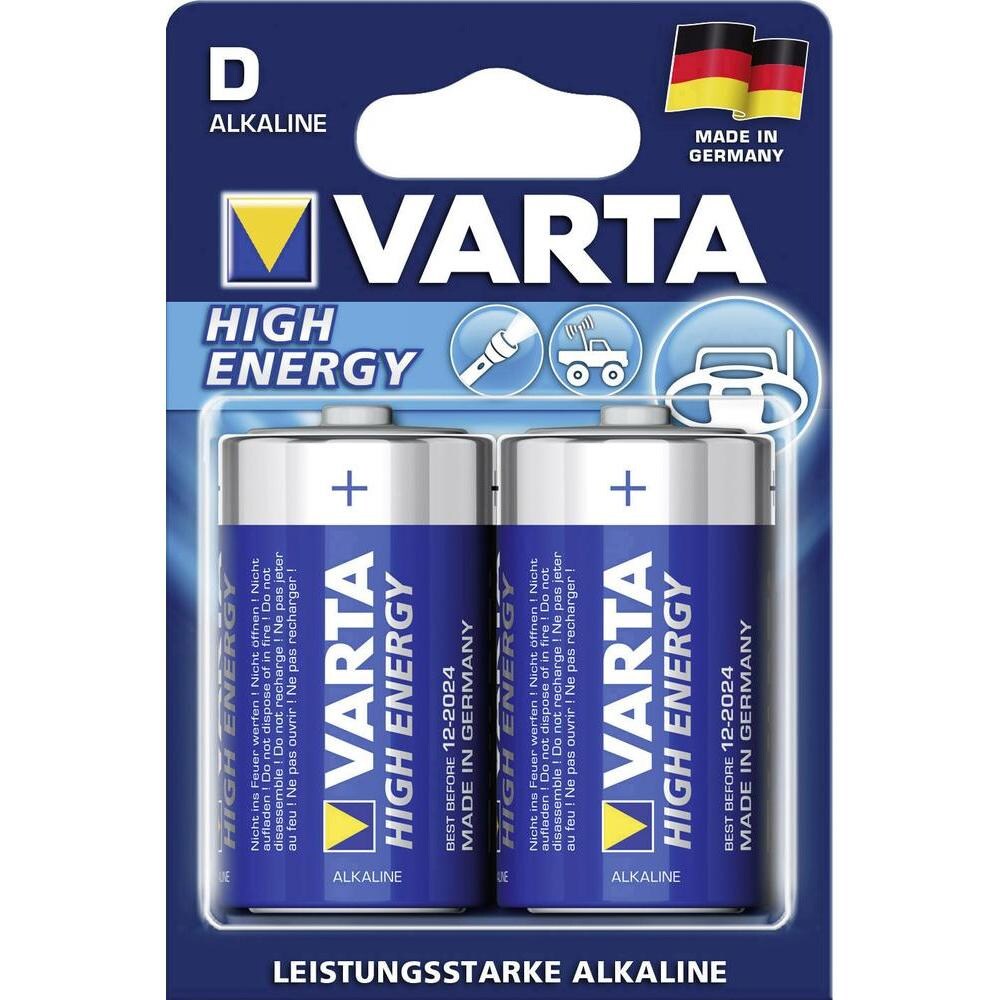VARTA HIGH ENERGY Batteri LR20  Mono D - 2 Pack