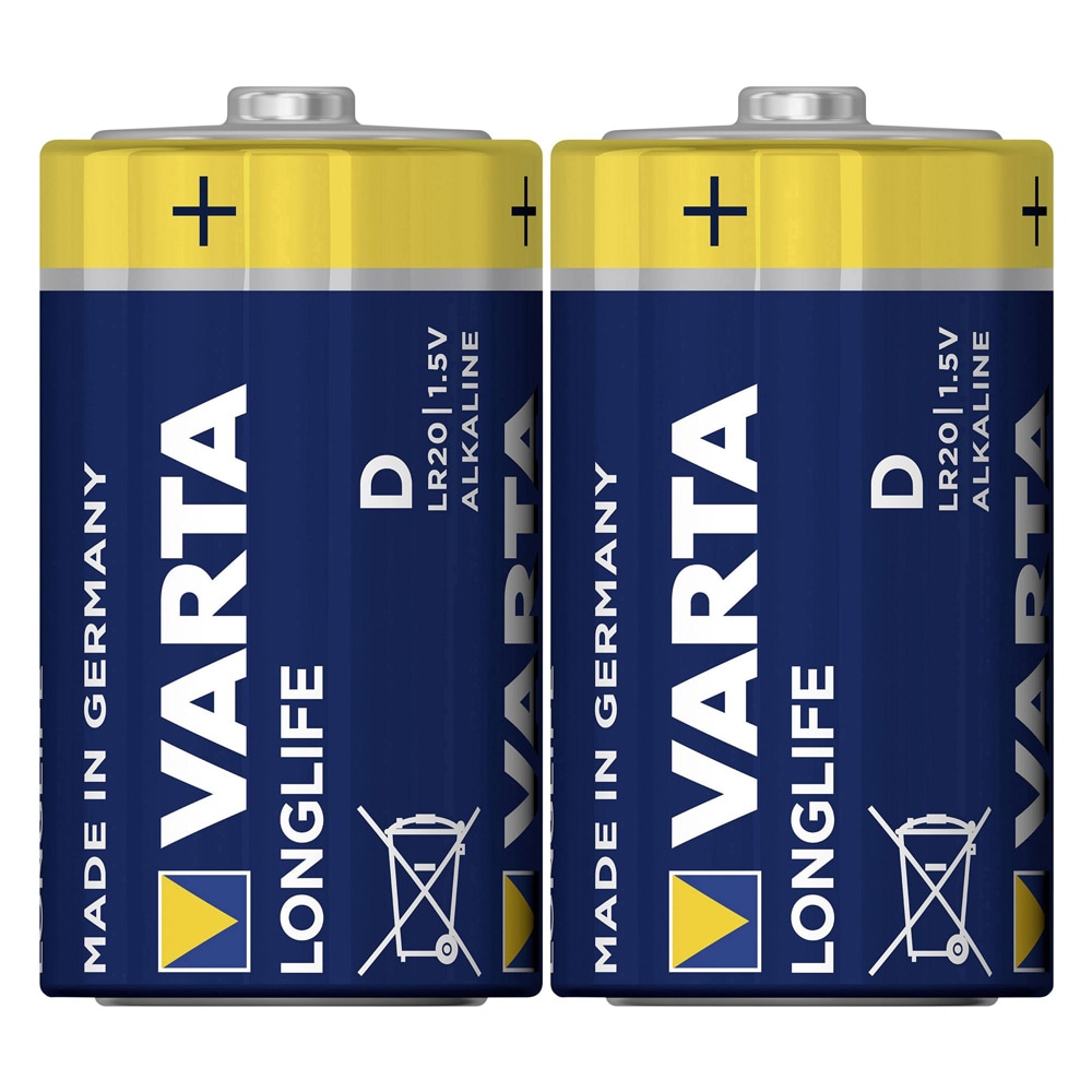 VARTA LONGLIFE Batteri D LR20 Mono 2-Pack