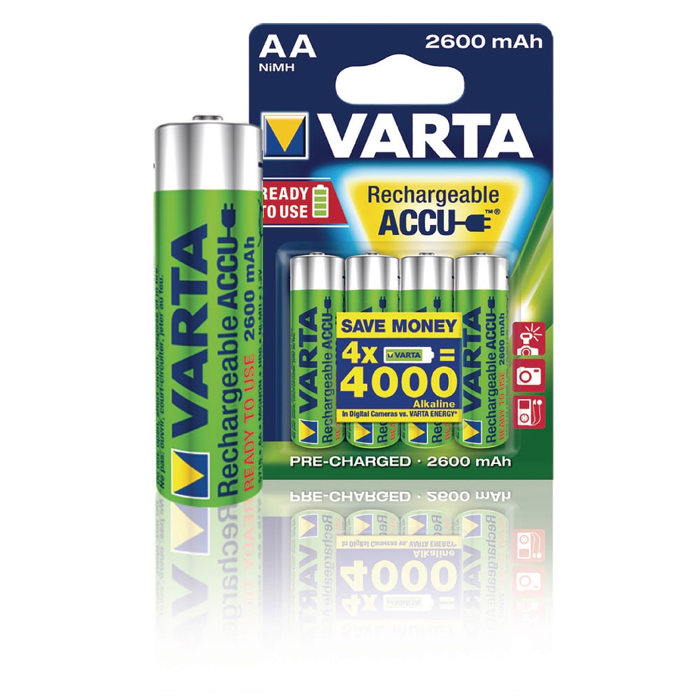 Varta Ready2Use R6 (AA) NiMH HR06 Laddbart batteri 2600 mAh 1.2 V - 4 st