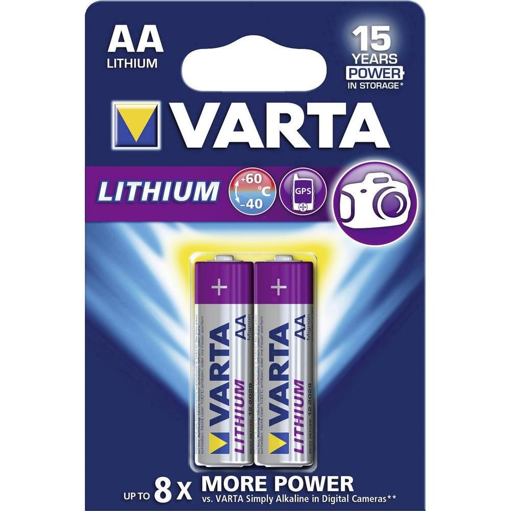 VARTA Lithium Batteri AA LR6 Mignon 2-Pack
