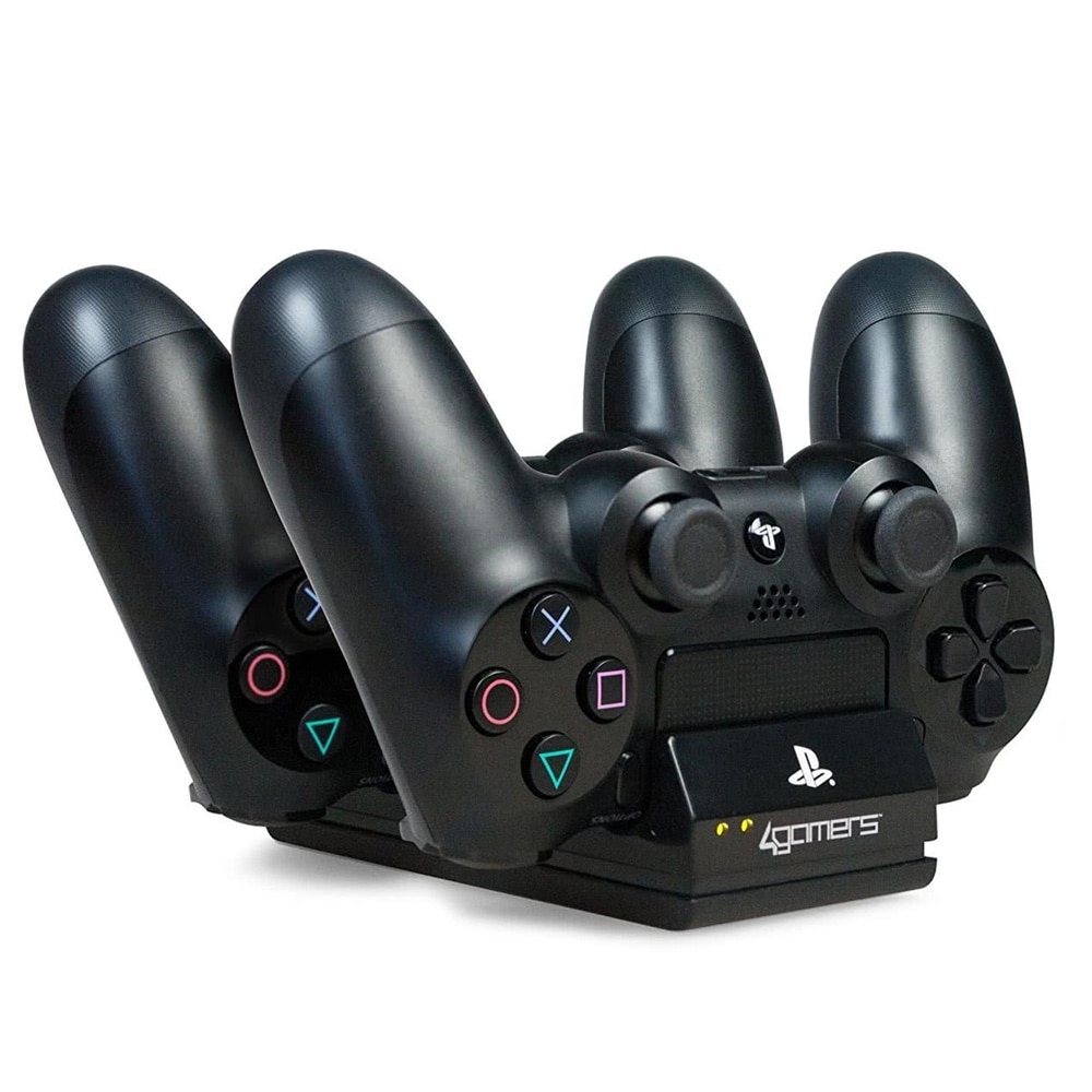 4Gamers Dubbel Laddstation för PS4 Handkontroll / Gamepad - Licenserad
