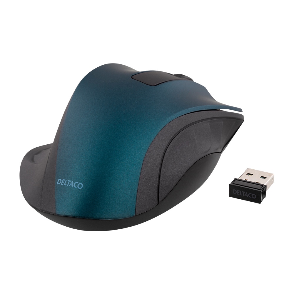 Deltaco Trådlös optisk mus med 1200 DPI och USB-mottagare