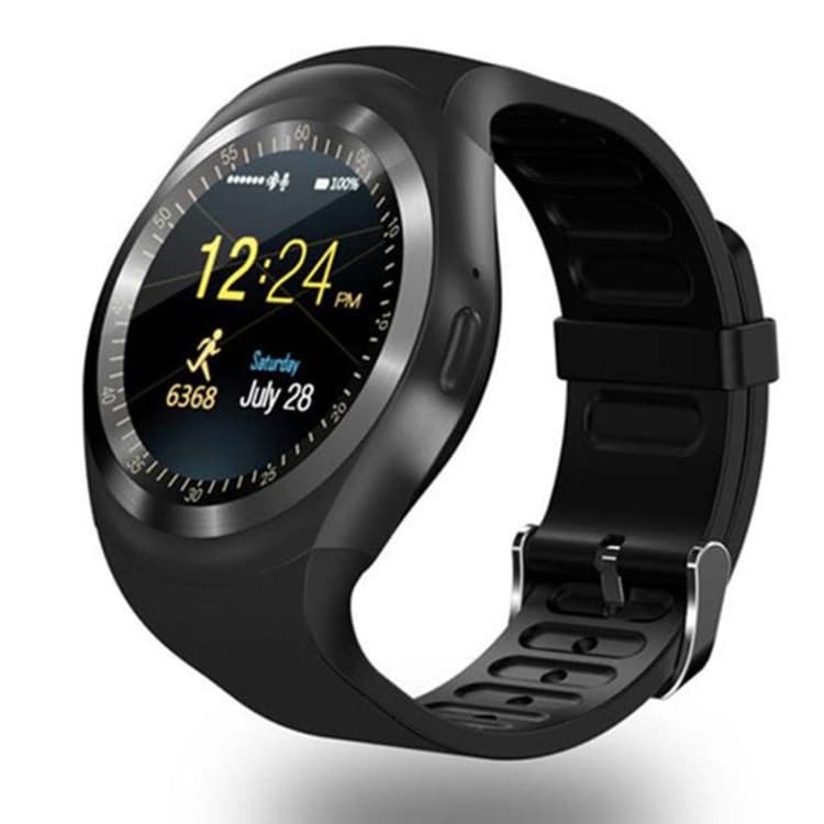 Y1 Smartwatch med Sim Svart