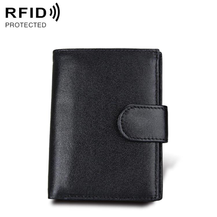RFID Läderplånbok Svart