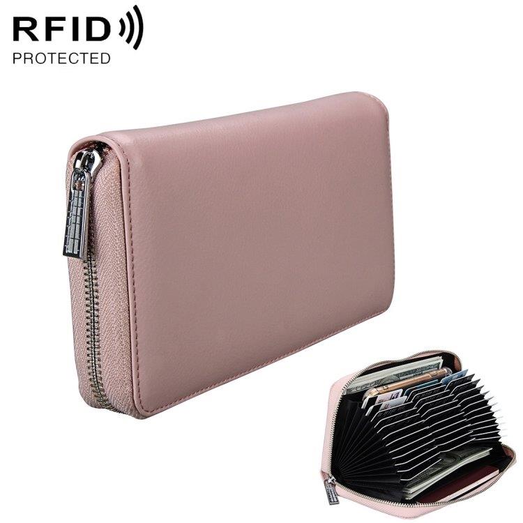 Stor RFID-skyddad Plånbok Rosa