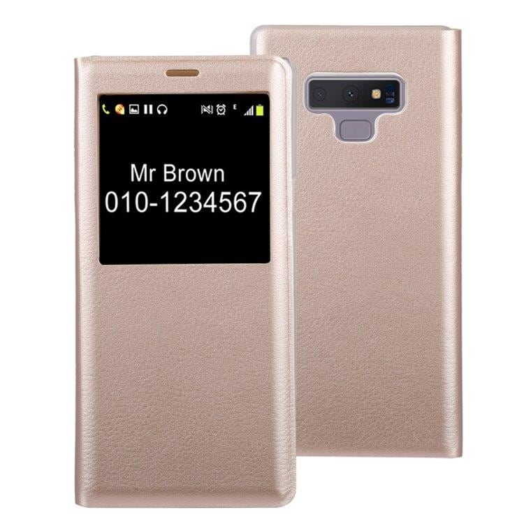 Flipfodral ID Fönster Samsung Galaxy Note 9 Guld