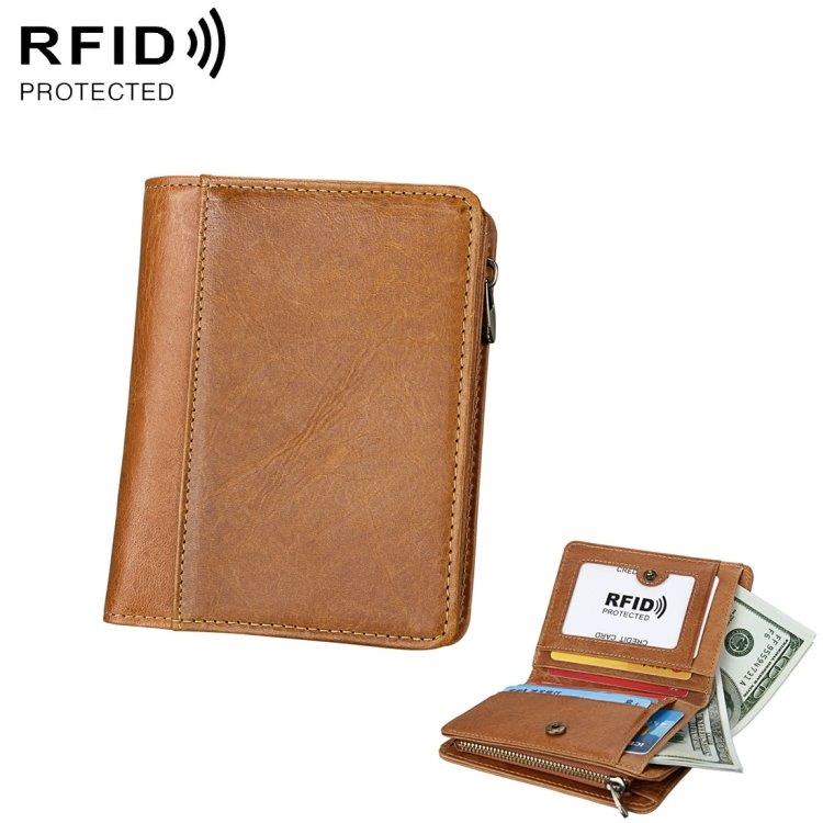 RFID Läderplånbok LjusBrun
