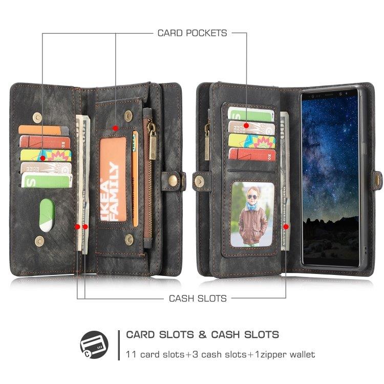CaseMe-008 Plånboksfodral / mobilplånbok Samsung Galaxy Note 9 - Svart