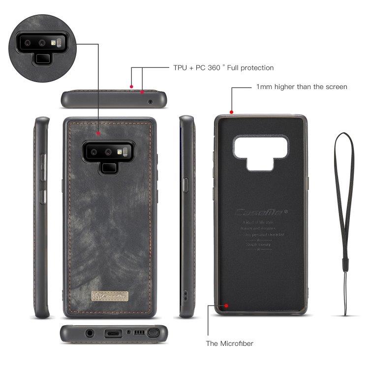 CaseMe-008 Plånboksfodral / mobilplånbok Samsung Galaxy Note 9 - Svart