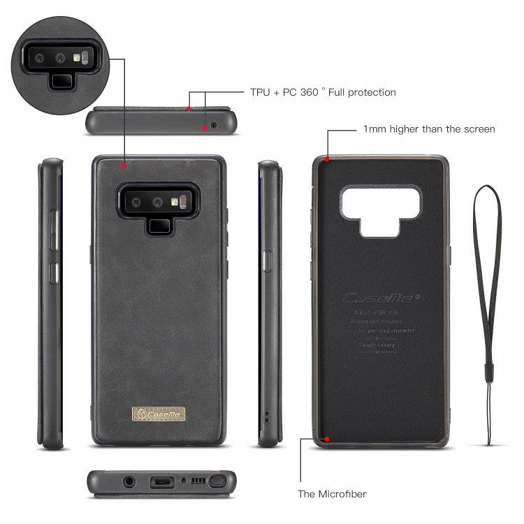 CaseMe-007 plånboksfodral / mobilplånbok Samsung Galaxy Note 9 – Svart