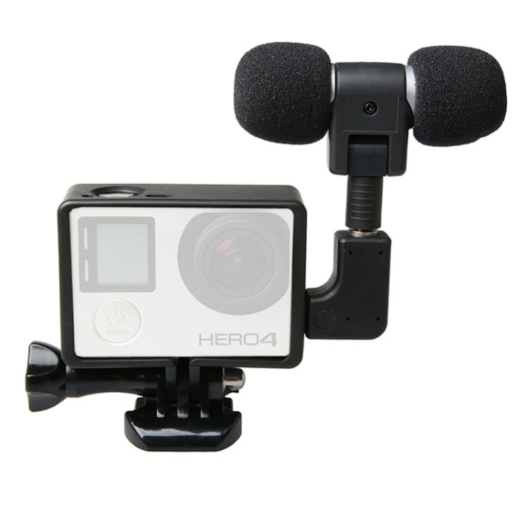 Extern stereomikrofon / dubbelriktad mikrofon för GoPro HERO