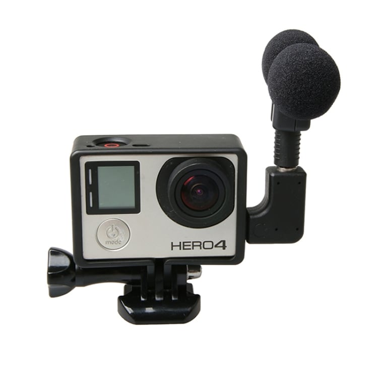 Extern stereomikrofon / dubbelriktad mikrofon för GoPro HERO