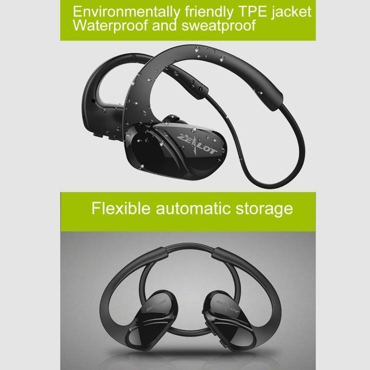 ZEALOT H6 Sport Bluetooth-headset – Svart