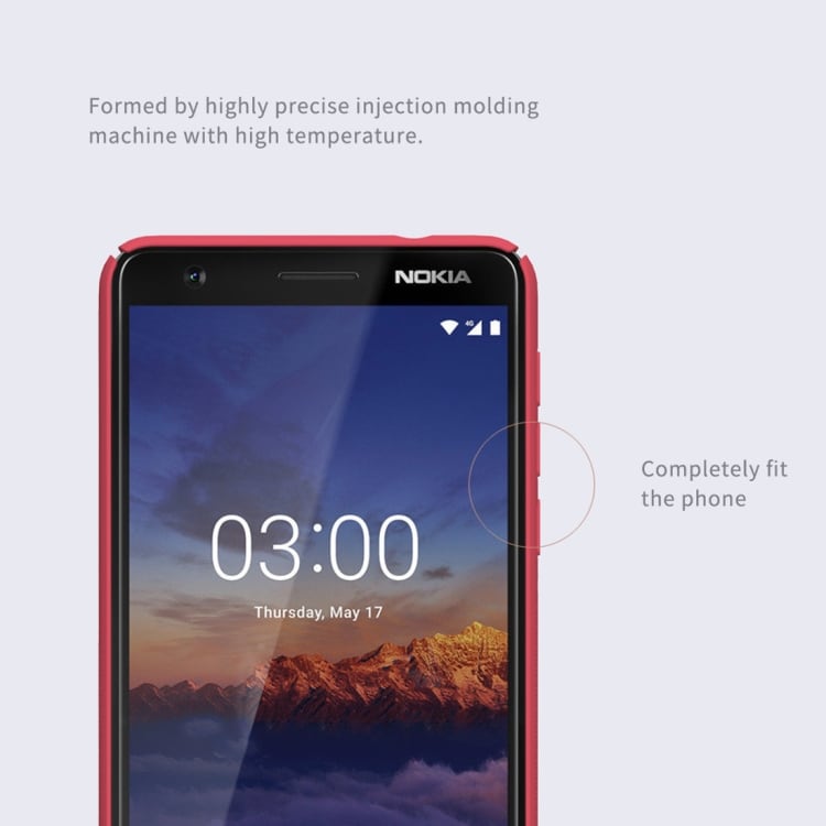 NILLKIN frostat bakskal / mobilskal Nokia 3.1 – Svart