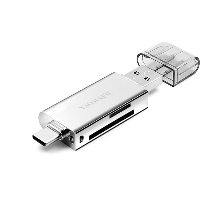 POFAN Q25 2i1 USB 3.0/USB C Minneskortläsare