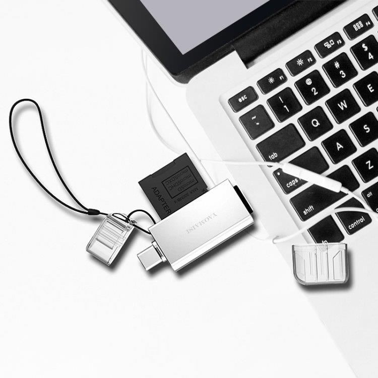 POFAN Q25 2i1 USB 3.0/USB C Minneskortläsare