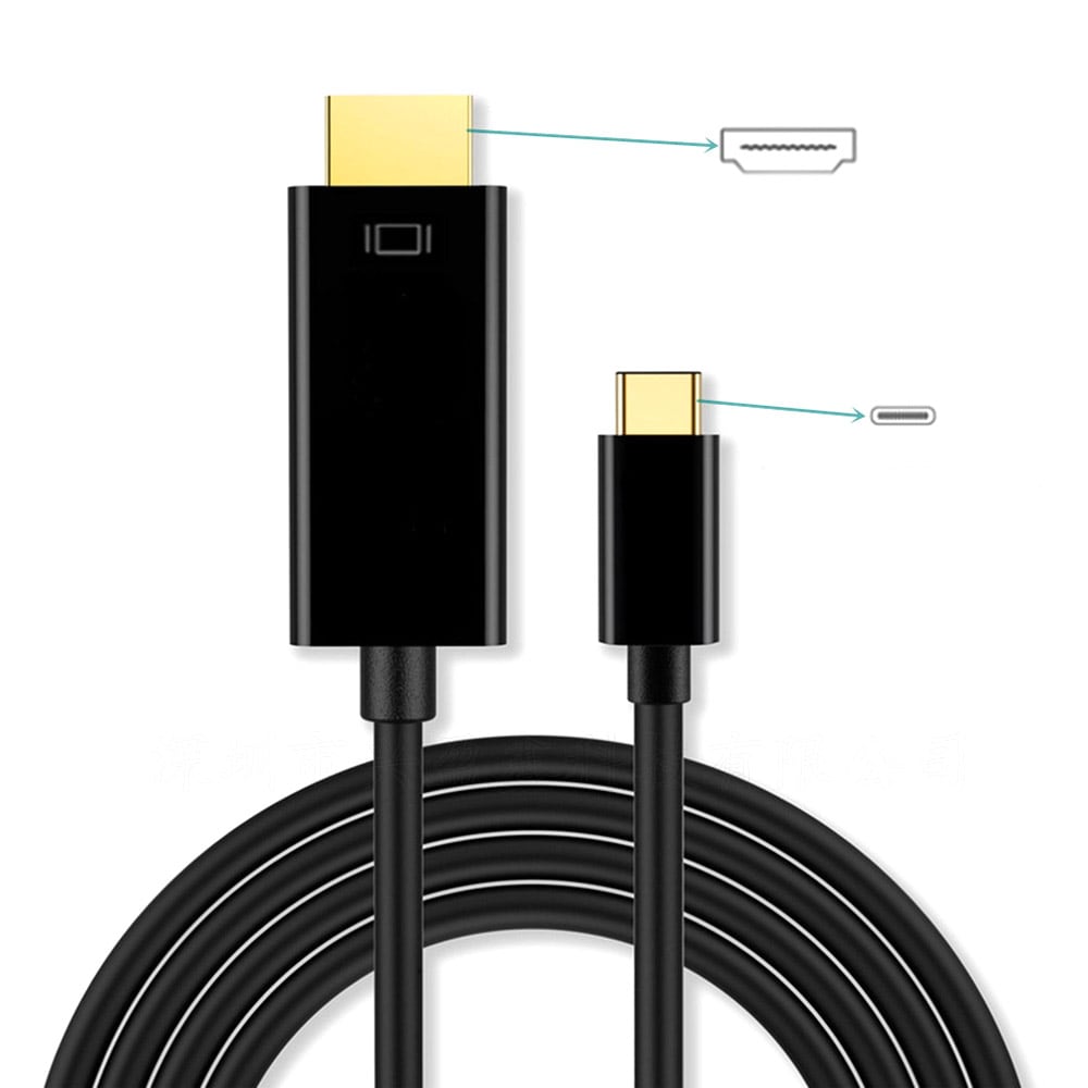 USB Typ C - HDMI-kabel 1,8m Svart