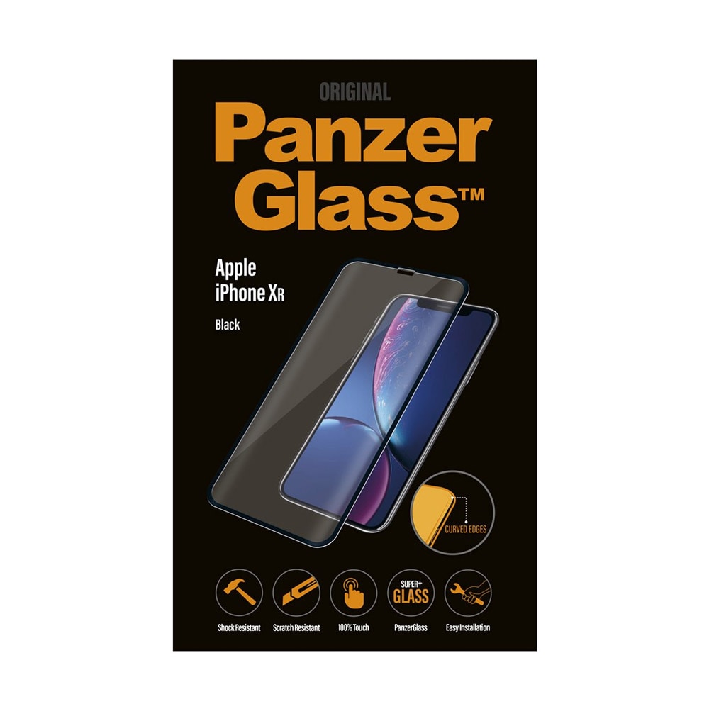 PanzerGlass Curved Edges Screenprotector  iPhone XR Black