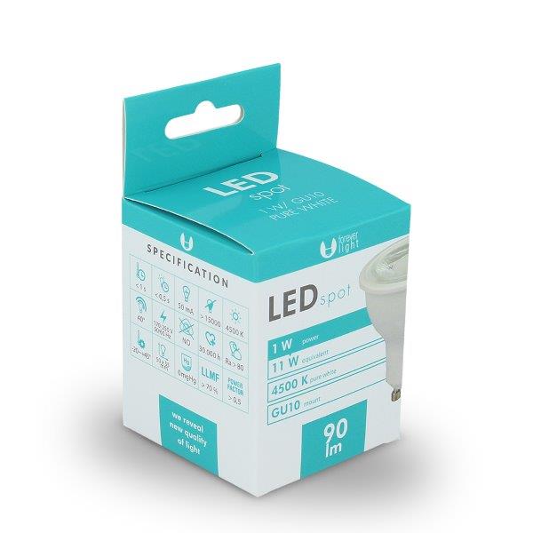 LED Lampa GU10 1W 230V