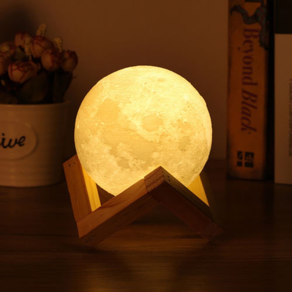 Moon lamp - Trådlös Månlampa 3D med justerbar ljusstyrka