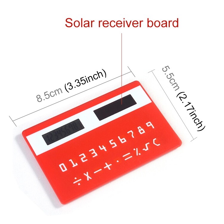 Solcellskalkylator / Miniräknare för plånbok