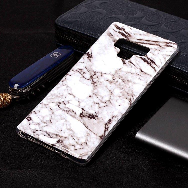 Bakskal Marmor Samsung  Galaxy Note9 Vit