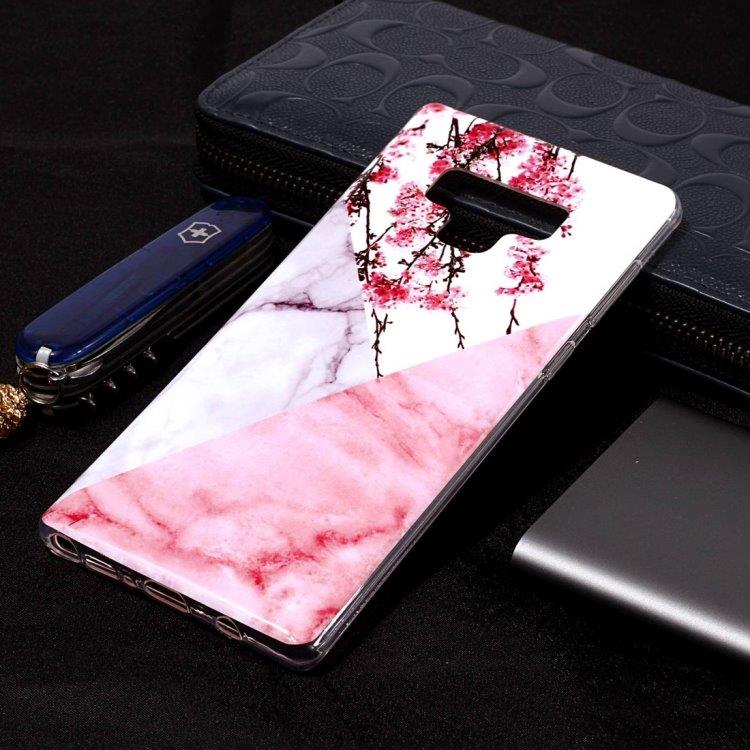 Bakskal Marmor Samsung Galaxy Note9 Blommor