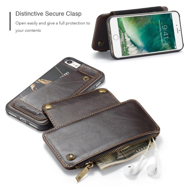 CaseMe-011 Plånboksfodral iPhone 7 / 8 / SE 2020 - Svart