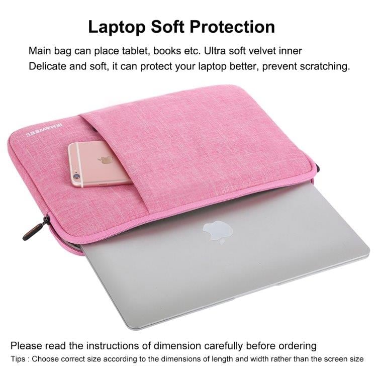HAWEEL 15" Sleeve Väska Laptop Rosa