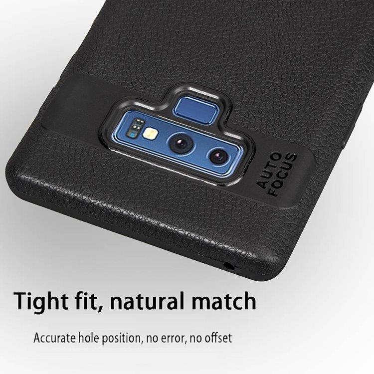 Litchi TPU-bakskal / telefonskal Samsung Galaxy Note 9 - Svart