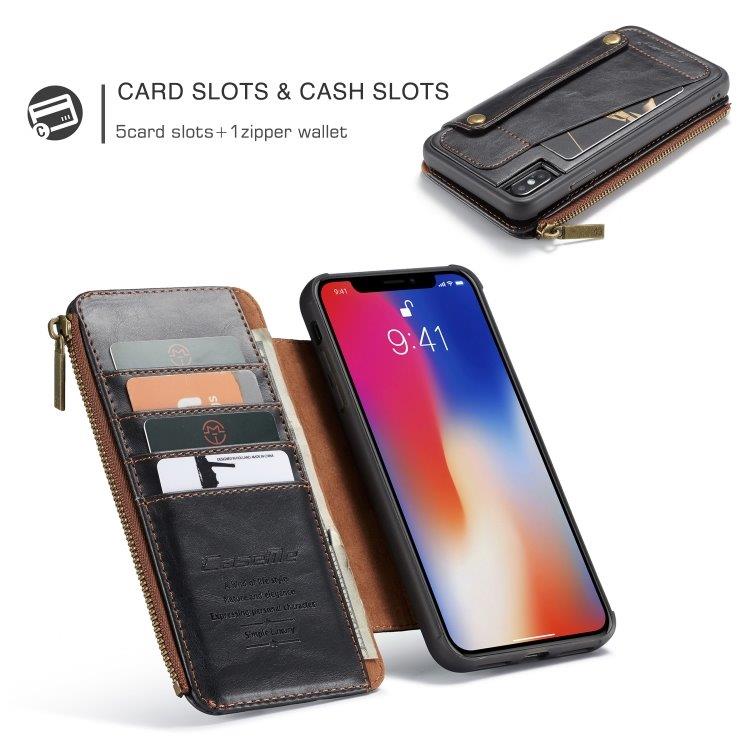 CaseMe-011 plånboksfodral  / mobilplånbok iPhone XS Max- Svart